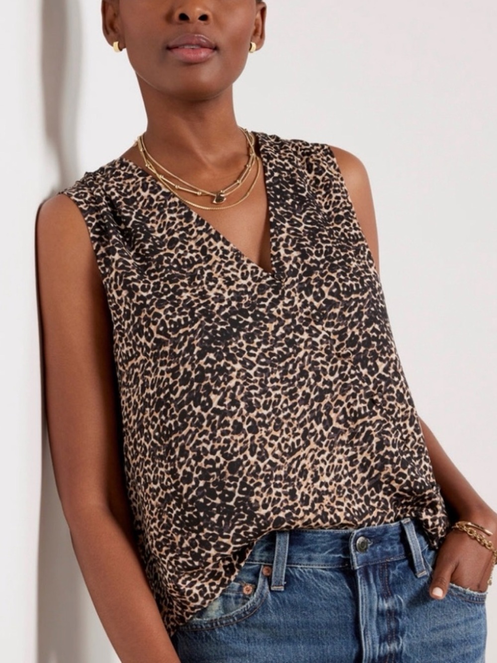 NWT Evereve Ruby Leopard Animal Print Top